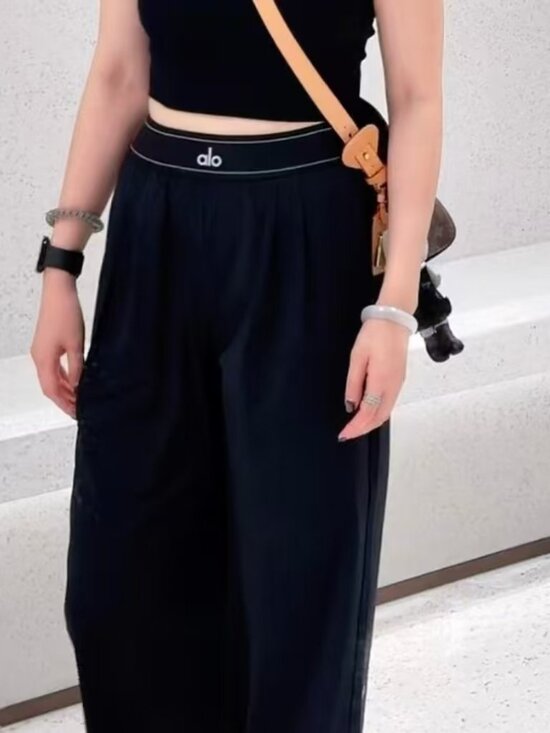 ALO Yoga Pants - 30” Inseam ALO Yoga Suit Up Flowy Wide-Leg Trouser🪕Regular👩‍🎓Elevated Casual